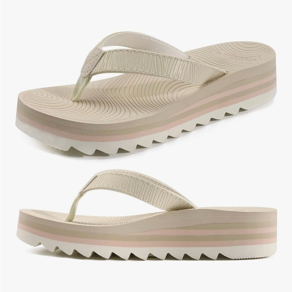 NWT- KuaiLu Women’s Flip Flops Ladies Yoga Mat Platform Thong Sandals- Size 7 - Picture 4 of 7